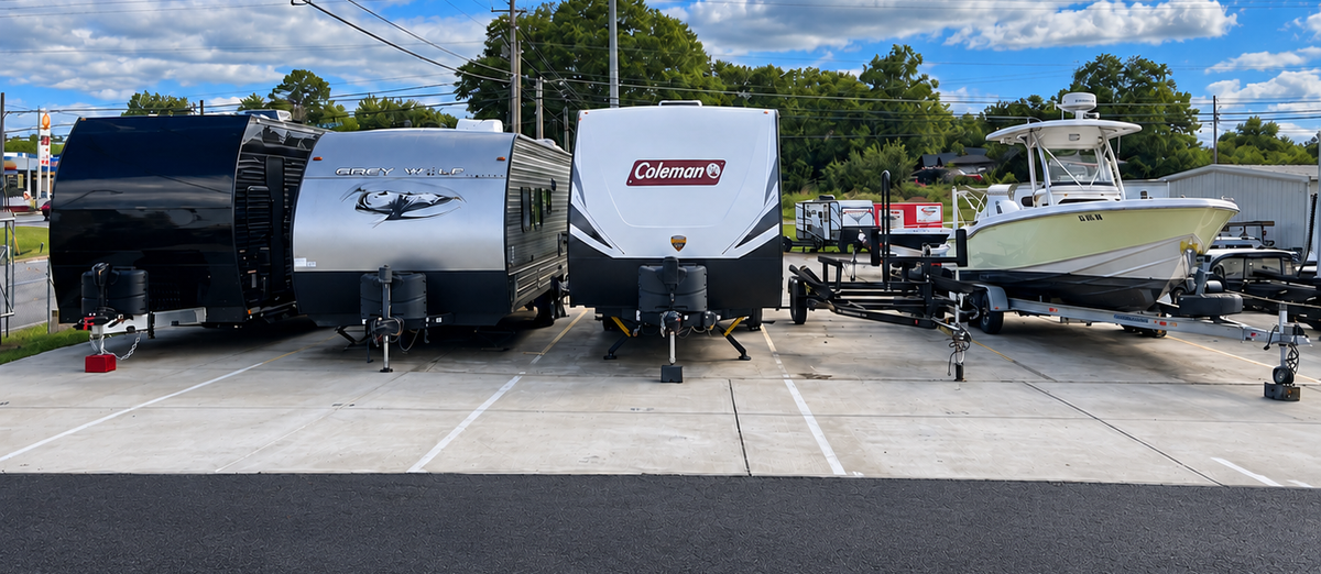 Outside boat and vehicle storage spaces at ADMA